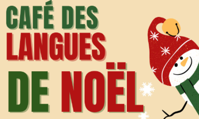 Affiche du café des langues spécial noël