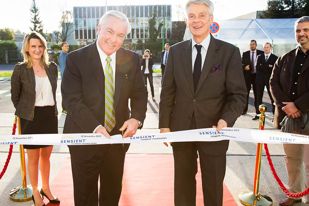 Inauguration du nouveau bâtiment de Sensient le 10 novembre 2015