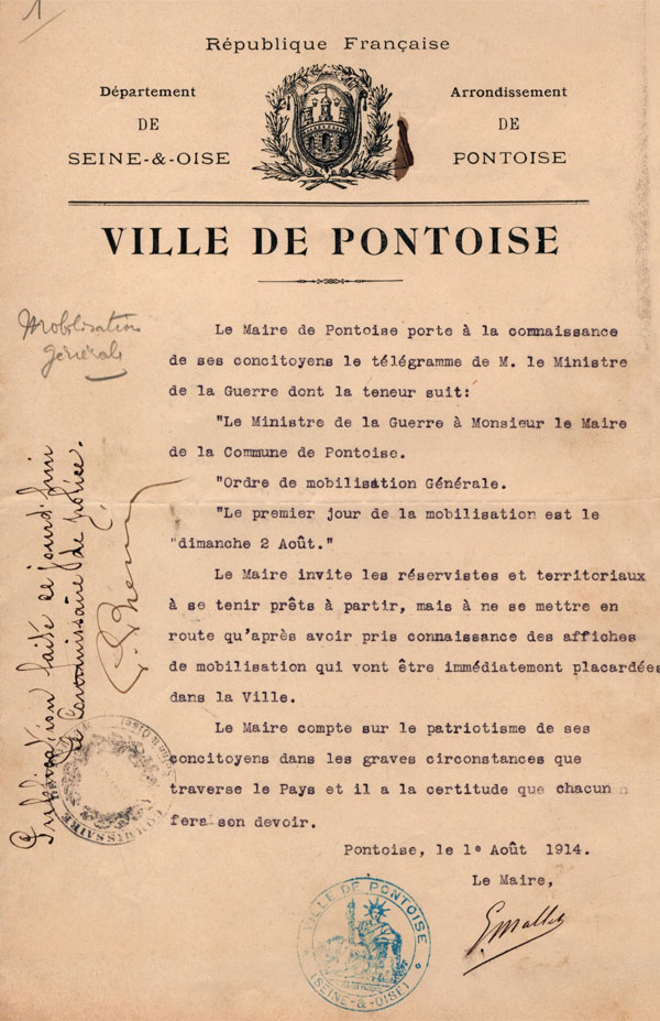 Pontoise 1914 1918