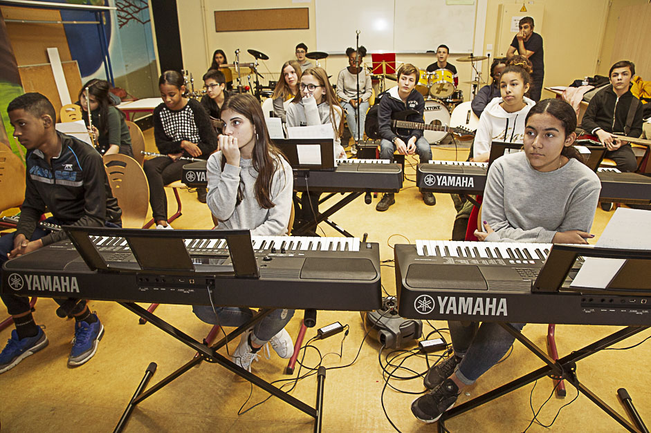 Classe orchestre au collège La Bruyère à Osny